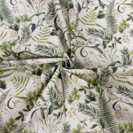 Botanical Leaves Linen Look