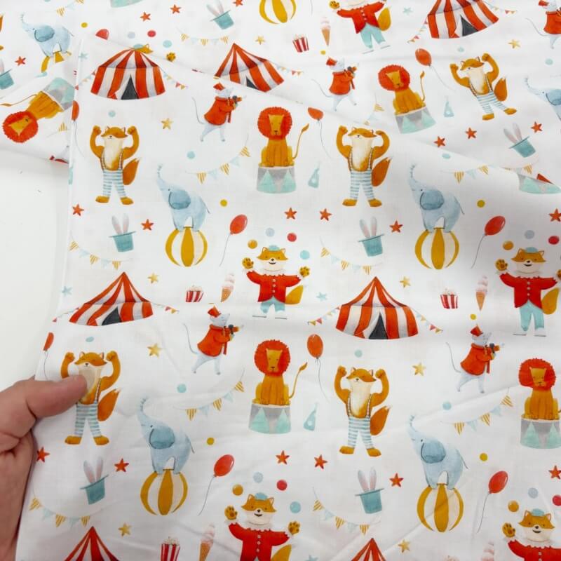Image of Little Circus Fox Quilting Cotton