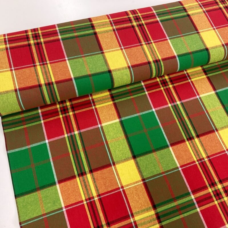 Image of Apple Harvest Madras Check Cotton