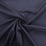 Navy Herringbone Weave Poly Wool Suiting