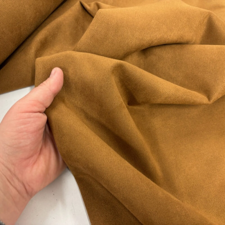 Stretch Caramel Suede
