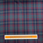 Teal, Navy and Wine Cotton Flannel Check