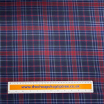 Navy and Wine Cotton Flannel Check