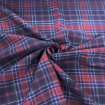 Navy and Wine Cotton Flannel Check