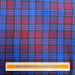 Royal Blue and Wine Cotton Flannel Check