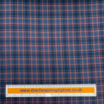 Wine, Royal and Navy Cotton Flannel Check