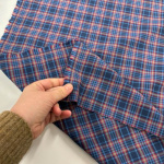Wine, Royal and Navy Cotton Flannel Check