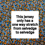 Ditsy Garden Orange and Blue Cotton Jersey