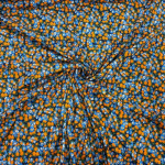 Ditsy Garden Orange and Blue Cotton Jersey