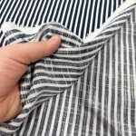 Navy Stripe Muslin