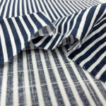 Navy Stripe Muslin