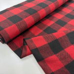 Red and Black Buffalo Check Wool