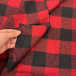 Red and Black Buffalo Check Wool