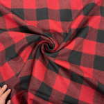 Red and Black Buffalo Check Wool