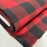 Red and Black Buffalo Check Wool