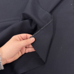 Midnight Navy Poly Wool Suiting