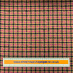 Pink and Caramel Check Wool Tweed
