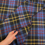 Blue and Gold Wool Check