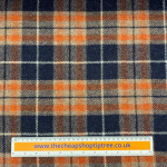 Amber and Navy Wool Check