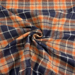 Amber and Navy Wool Check