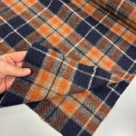 Amber and Navy Wool Check