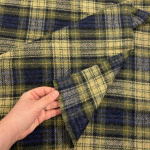 Green and Navy Wool Check