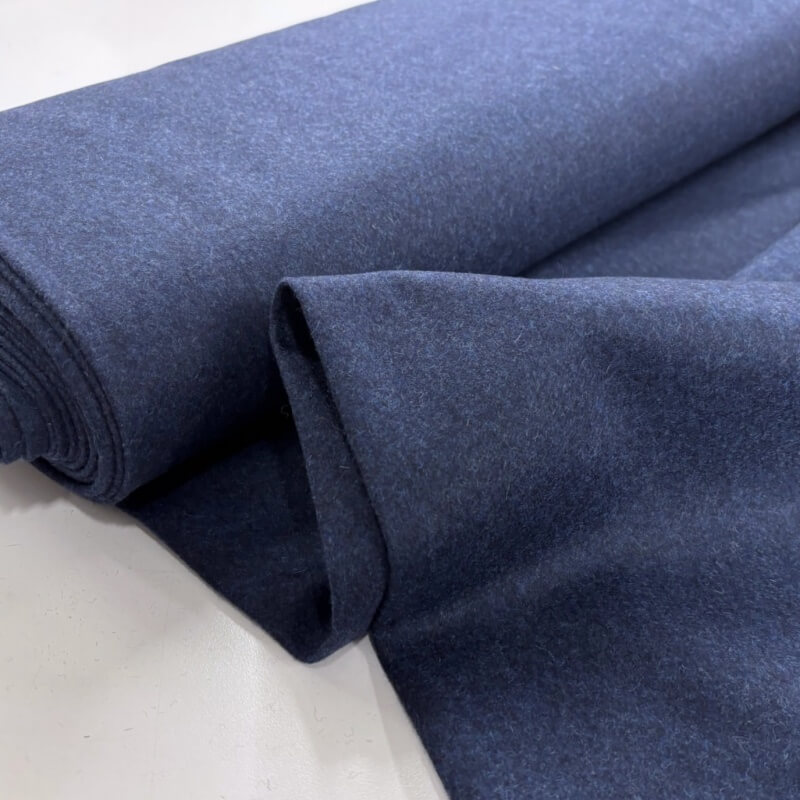 Image of French Navy Wool Cashmere
