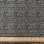 Black and Cream Spot Pleated Polyester