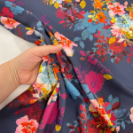 Flower Bouquet Polyester Crepe