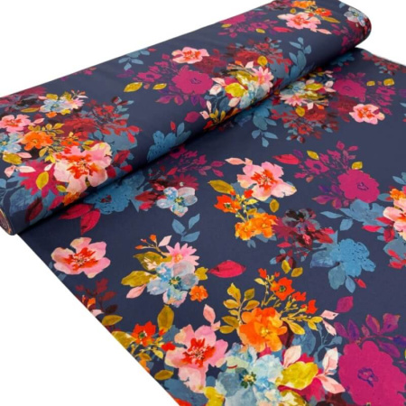 Flower Bouquet Polyester Crepe
