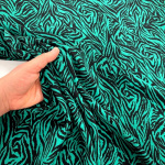 Green Tiger Stripes Polyester