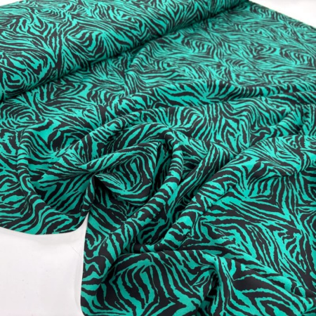 Green Tiger Stripes Polyester