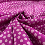 Purple Polka Dot Satin