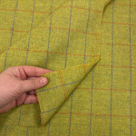 Olive Wool Tweed Check