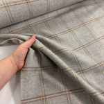 Pebble Haze Windowpane Check Wool