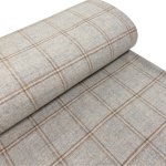 Pebble Haze Windowpane Check Wool