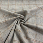 Pebble Haze Windowpane Check Wool