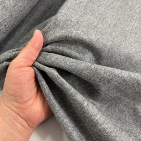 Super Soft Grey Wool Flannel