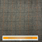 Brown Herringbone Check Wool