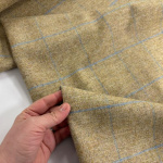 Sand Windowpane Check Wool