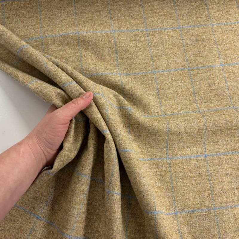 Image of Sand Windowpane Check Wool