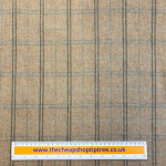 Sand and Grey Herringbone Check Wool