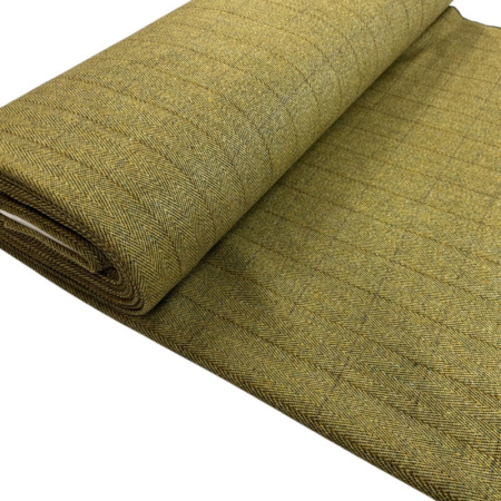Olive Herringbone Wool