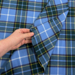 Mid Blue Plaid Wool