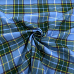 Mid Blue Plaid Wool