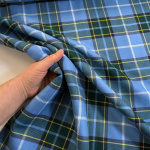 Mid Blue Plaid Wool