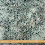 Coral Fossil Dark Celadon Batik Cotton