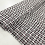 Black, White and Red Tartan Cotton Lawn