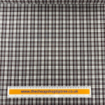 Black, White and Red Tartan Cotton Lawn