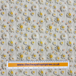 Embroidered Daisies Cotton
